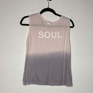 Soul Cycle x Sundry Ombré Tank Top Pink Purple